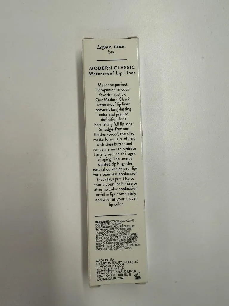 LAURA GELLER NEW YORK Modern Classic Lip Liner, Luxurious Creamy Long Lasting Lip Liner, Prevents Feathering and Fading, Happy Hazelnut