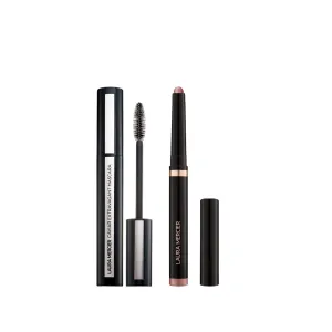 Laura Mercier Caviar Stick Cream Eyeshadow: Shimmer Finish, 24HR Wear, Long Lasting, Rich Color, Easily Blendable and Buildable, Waterproof, Modern Rose   Caviar Extravagant Mascara Bundle