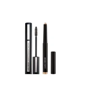 Laura Mercier Caviar Stick Cream Eyeshadow: Shimmer Finish, 24HR Wear, Long Lasting, Rich Color, Easily Blendable and Buildable, Waterproof, Starlight   Caviar Extravagant Mascara Bundle
