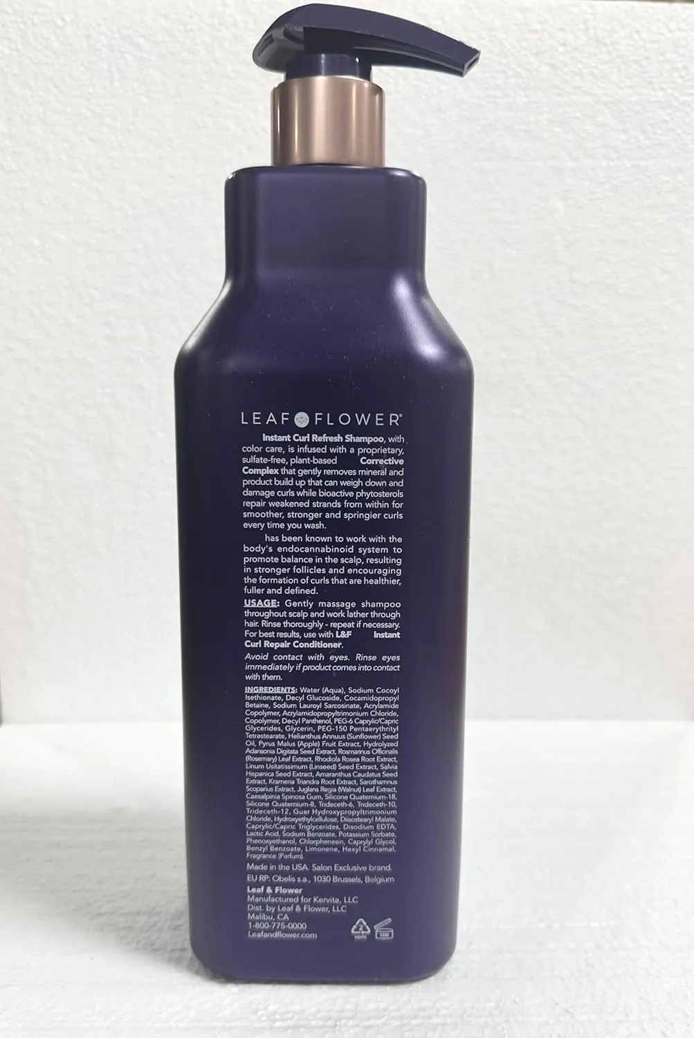 Leaf & Flower Instant Curl Refresh Shampoo & Curl Repair Conditioner 33.6 oz Duo
