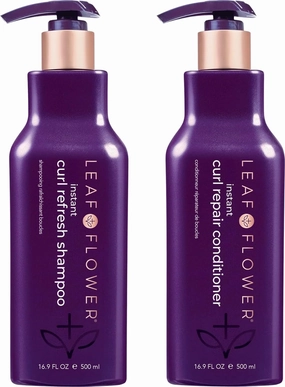 Leaf & Flower Instant Curl Refresh Shampoo & Repair Conditioner Duo 16.9 oz / 500 ml