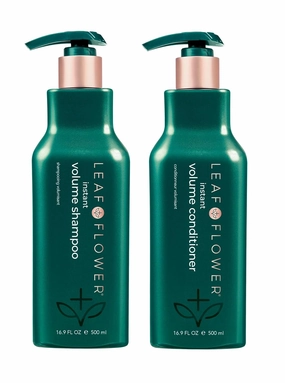 Leaf & Flower Instant Volume Shampoo & Conditioner, 16.9 fl oz / 500 ml, Set of 2