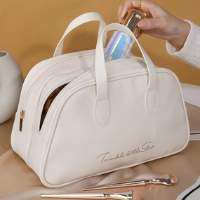 Leather Travel Toiletry Bag – Large Capacity