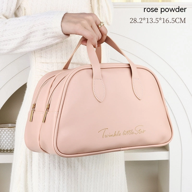 Leather Travel Toiletry Bag – Large Capacity