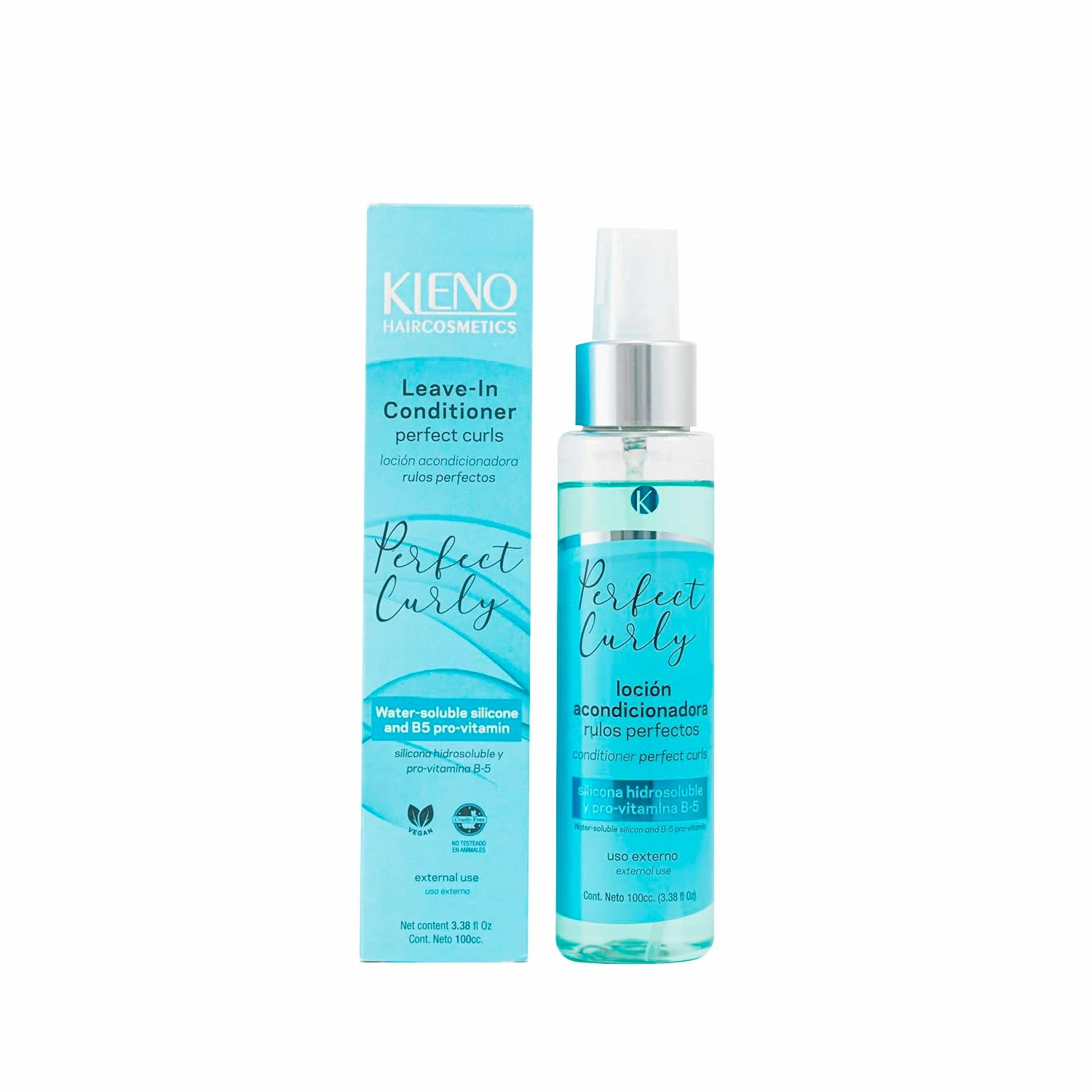 Leave-In Conditioner Perfect Curls - Vegan, Cruelty-Free, Silicone-Free, B5 Pro-Vitamin, Hydration, Nourishment, Shine, Curl Definition, 3.38 fl oz Bottle