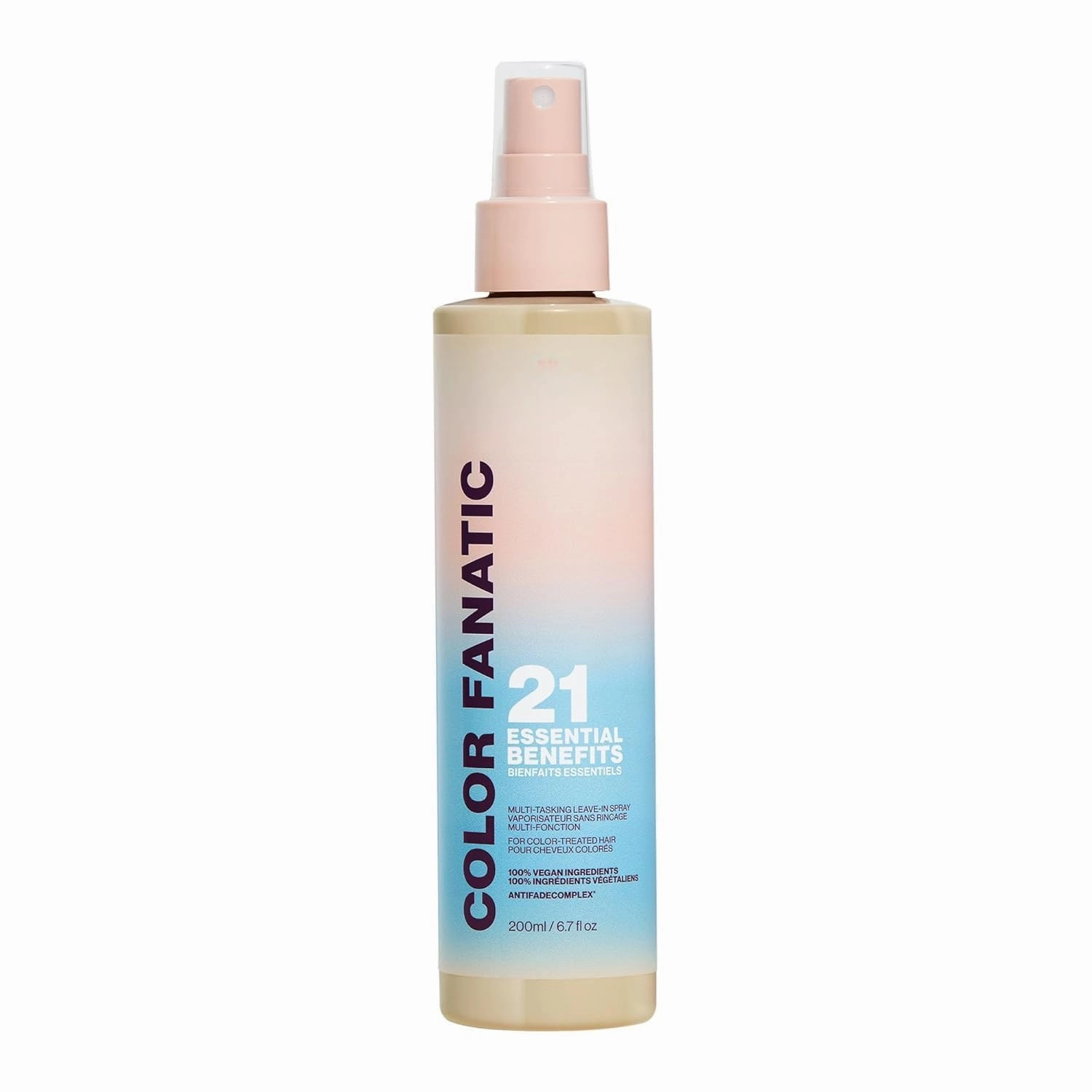 Leave-in heat protection spray, anti-frizz hair detangling spray, oil control anti-frizz-smooth split ends, vegan sulfate-free, suitable for all hair types, UV protection