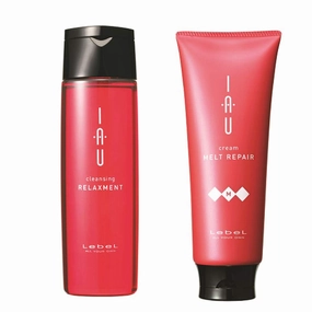 Lebel IAU Cleansing Relaxment Hair Shampoo 200ml & Lebel IAU Melt Repair Hair Treatment 200ml Set