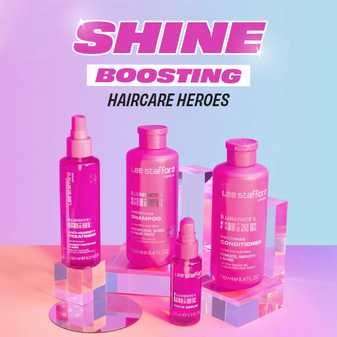 Lee Stafford Smoothing Conditioner | Illuminate & Shine - Best for Dry Dull Hair, Lightweight Cream for A High Gloss Sleek Silk Shiny Finish, Infused with Marula Oil for Rich Moisture, 16.9 Fl Oz