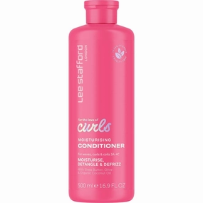 Lee Stafford Wavy, Curly, & Coily Conditioner | For The Love of Curls - Conditioning Cream for 2A to 4C Hair, Anti Frizz, Moisturising, High Gloss Shine to Smooth Defined Curl, Lightweight, 16.9 Fl Oz