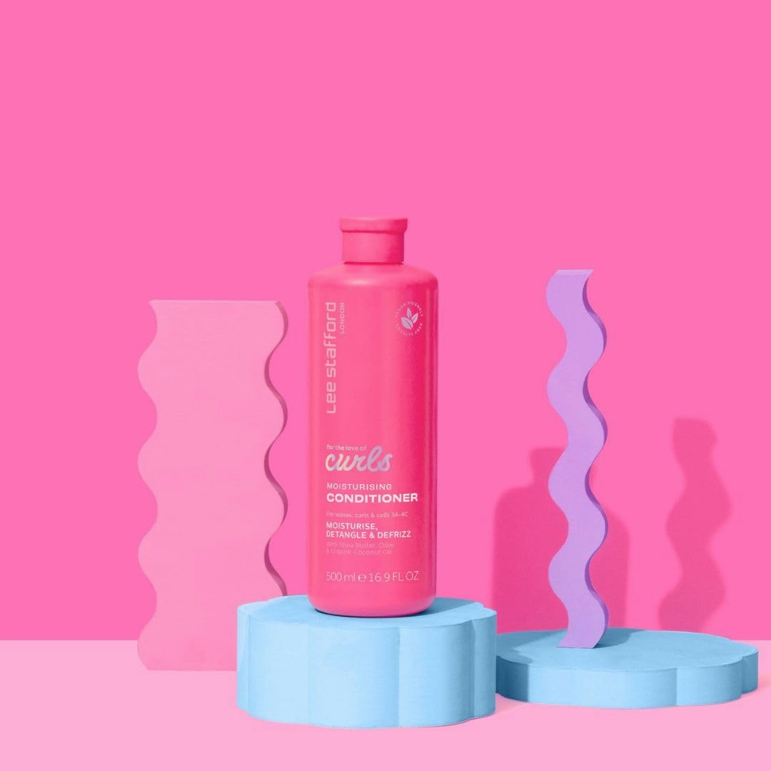 Lee Stafford Wavy, Curly, & Coily Conditioner | For The Love of Curls - Conditioning Cream for 2A to 4C Hair, Anti Frizz, Moisturising, High Gloss Shine to Smooth Defined Curl, Lightweight, 16.9 Fl Oz