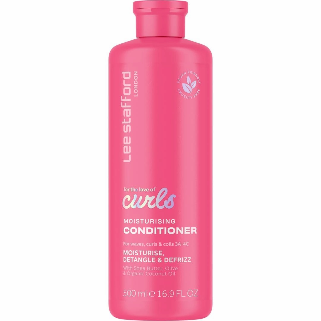 Lee Stafford Wavy, Curly, & Coily Conditioner | For The Love of Curls - Conditioning Cream for 2A to 4C Hair, Anti Frizz, Moisturising, High Gloss Shine to Smooth Defined Curl, Lightweight, 16.9 Fl Oz