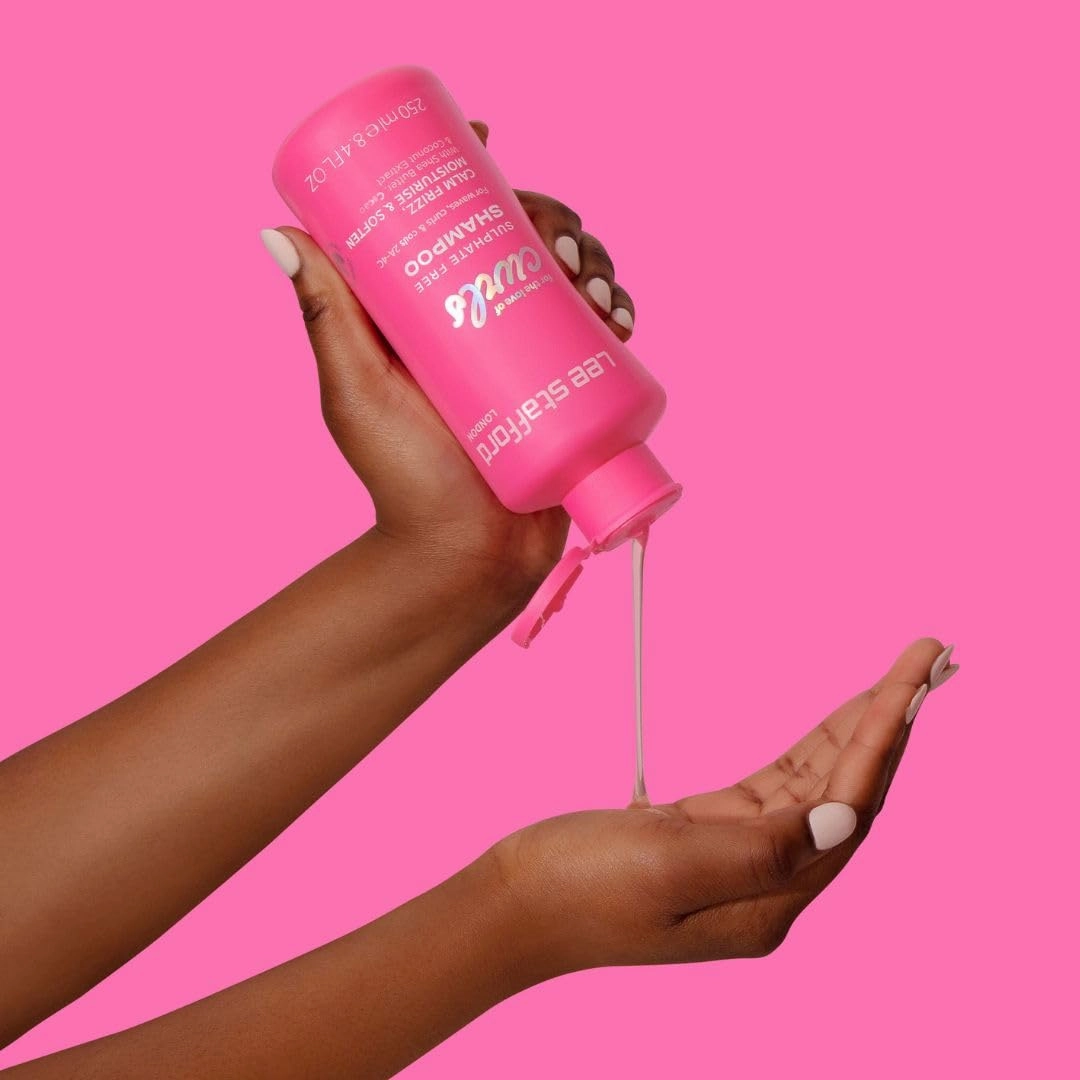 Lee Stafford Wavy, Curly, & Coily Shampoo | For The Love of Curls - Daily Cleanser for 2A to 4C Hair, Anti Frizz, Moisturising, Adds High Gloss Shine to Smooth Defined Curls, Lightweight, 16.9 Fl Oz