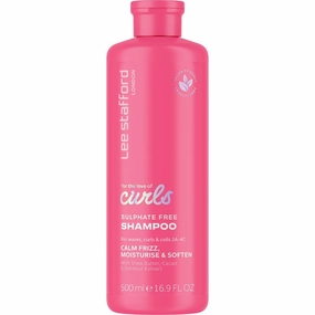 Lee Stafford Wavy, Curly, & Coily Shampoo | For The Love of Curls - Daily Cleanser for 2A to 4C Hair, Anti Frizz, Moisturising, Adds High Gloss Shine to Smooth Defined Curls, Lightweight, 16.9 Fl Oz