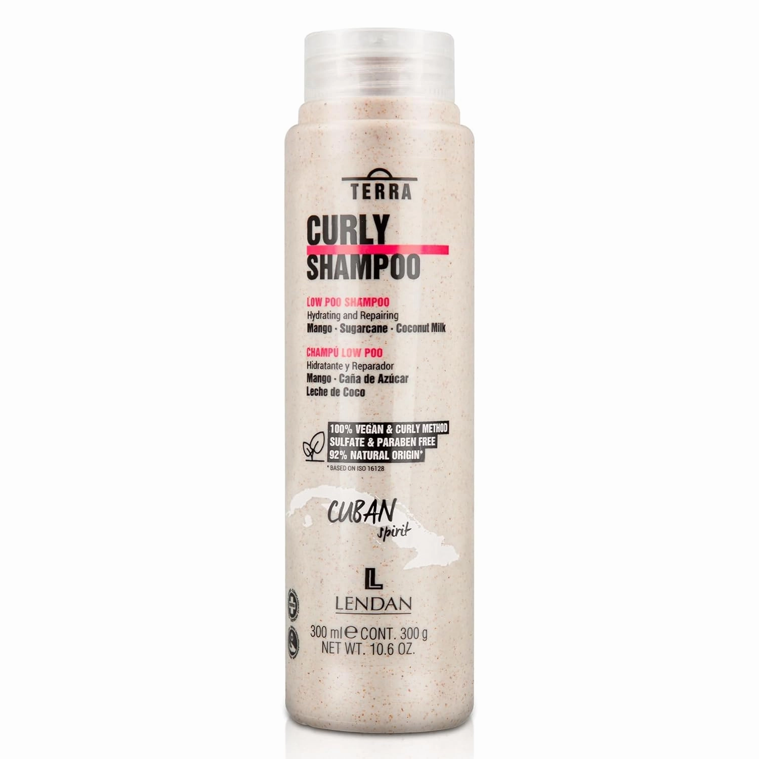 Lendan Curly Cuban Spirit 2-PIECE KIT by Terra with Low Poo Shampoo 10.6 oz   Co-Wash Treatment 10.4 oz