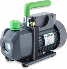 Lichamp Vacuum Pump, HVAC Single Stage Vacuum Pump for R134a R410a R22 R12,1/4 HP 3.5 CFM Auto AC Air Tool for Automotive Air Conditioner Refrigerant, Oil Included, Cool Gray