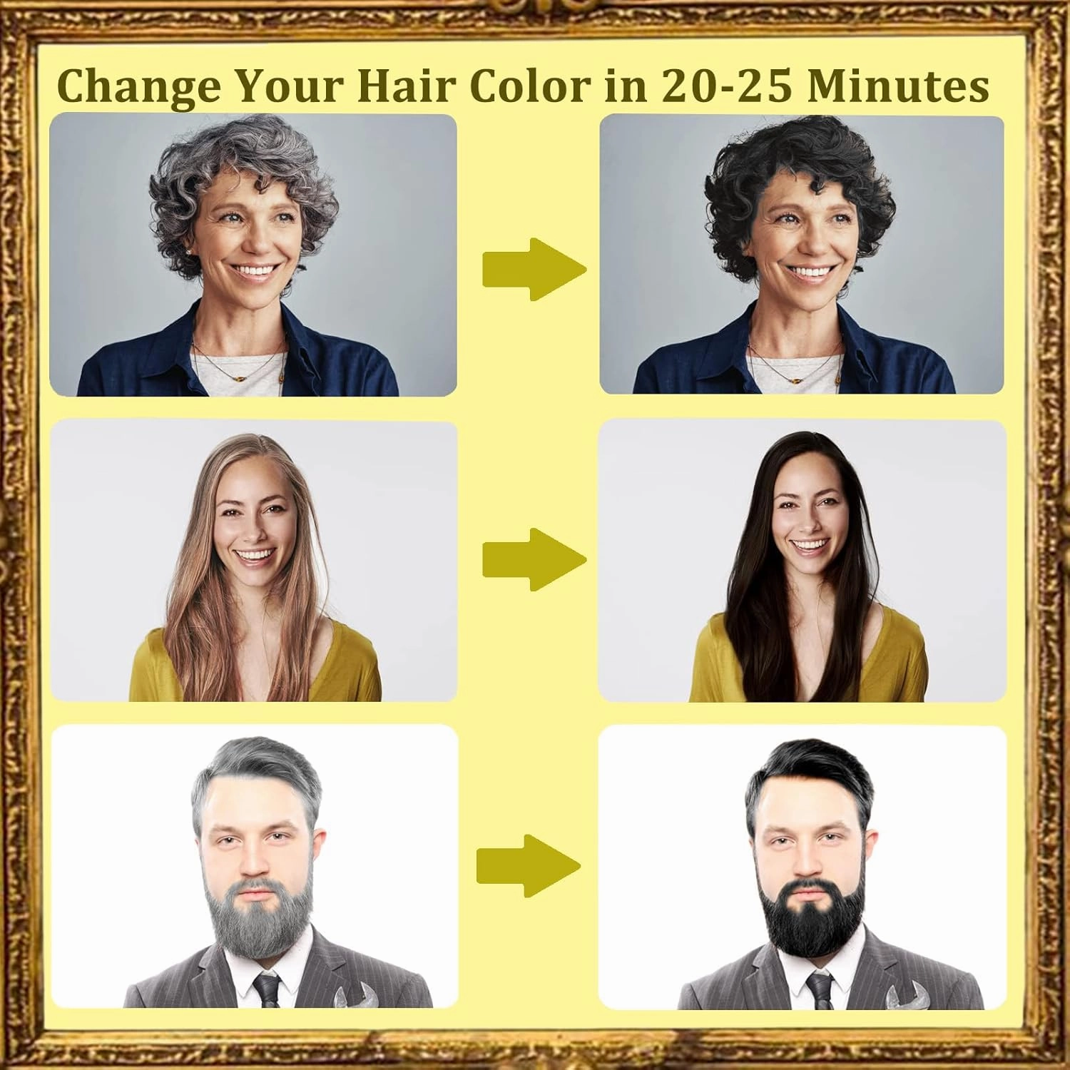 Light Brown Hair Dye Shampoo for Women Men, Instant Hair Color Shampoo, Lasting Brown Hair Dye, Shampoo Para Pintar el Cabello, Champu Para Canas, Easy t