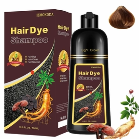Light Brown Hair Dye Shampoo for Women Men, Instant Hair Color Shampoo, Lasting Brown Hair Dye, Shampoo Para Pintar el Cabello, Champu Para Canas, Easy t
