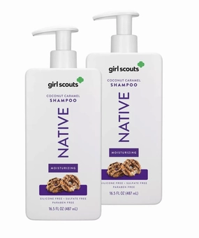 Limited Edition Coconut Caramel Cookie Moisturizing Shampoo – 16.5 fl oz, Hydrating Shampoo for All Hair Types, Nourishing Formula with Delicious Scent Loofah (Pack of 2, Coconut Caramel)