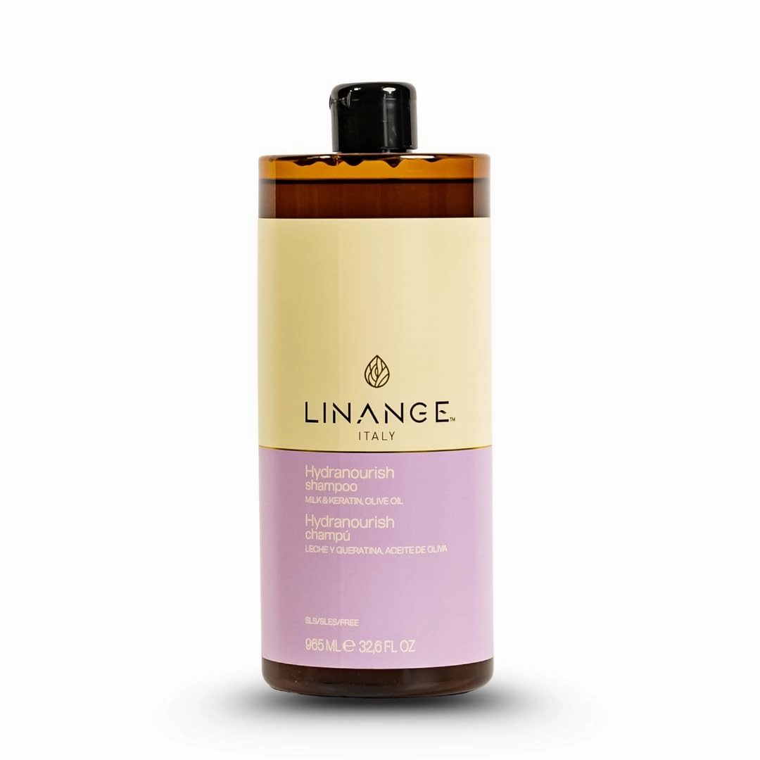Linange Milk & Keratin Set Shampoo and Milk & Keratin Mask -Free Starry Sexy Kiss Lip Plumping 10 Ml (1000ml /33.8oz)