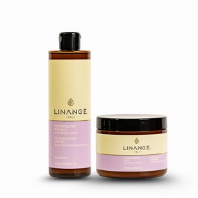 Linange Milk & Keratin Set Shampoo and Milk & Keratin Mask -Free Starry Sexy Kiss Lip Plumping 10 Ml (500ml /16.9oz)