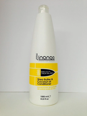 Linange Shea Butter and Coconut Oil Conditioner 1000ml; Moisturizing, Cleansing, Nourishing, Detangler Hair Care Product; Head Conditioner for Men and Women – for, Frizzy, Colored, Treated, Curly Hair