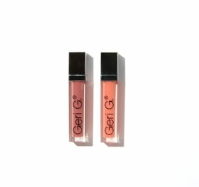 Lip Butter Gloss Duo, Pink and Coral Shades, Long-Lasting Shine