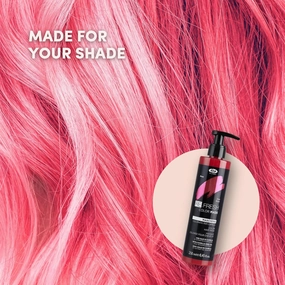 Lisap Color Depositing Hair Mask, Pink, 8.45 oz, Hair Gloss Toner Deep Conditioning Hair Mask, Dry Damaged or Color Treated Hair Repair, With Hydrating Camellia Oil, For Shine & Moisturization