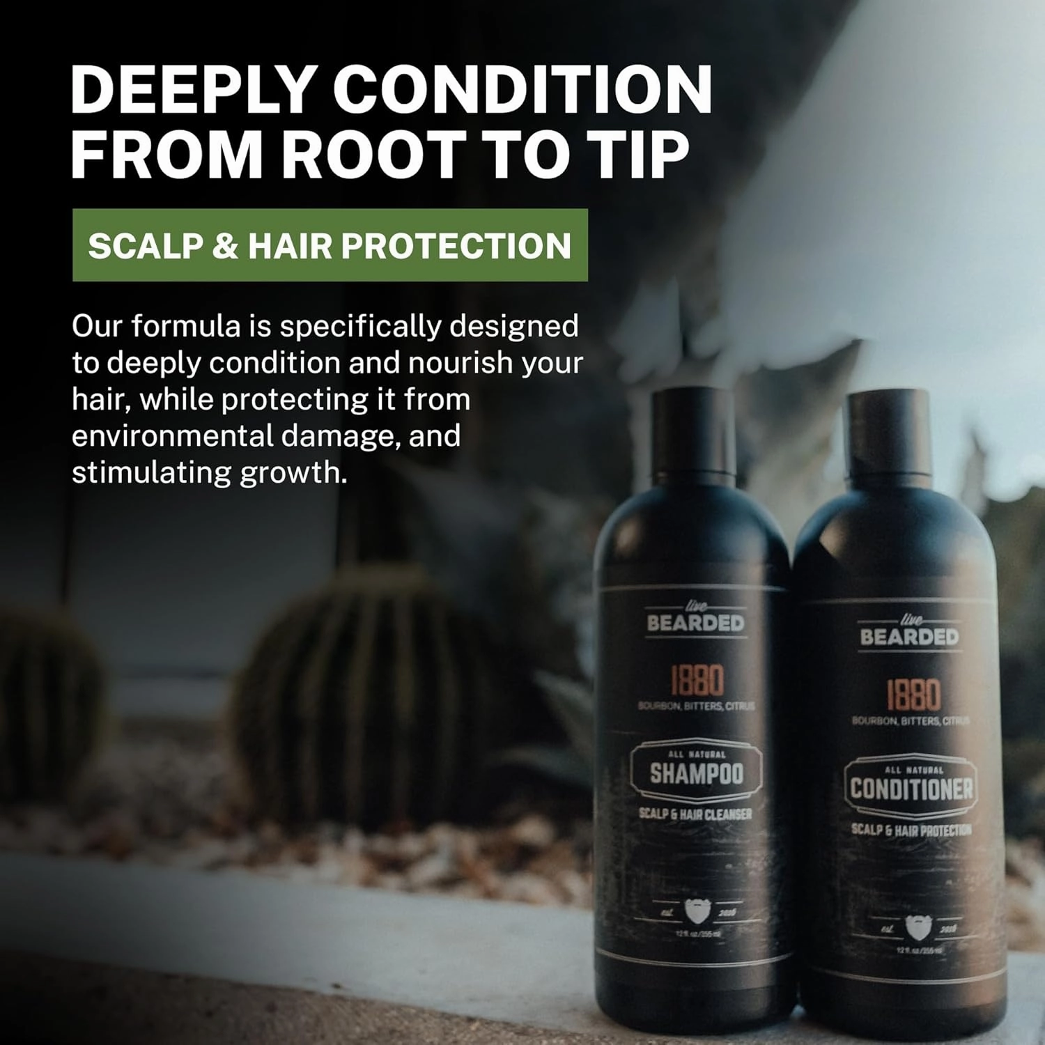 Live Bearded All-Natural Conditioner for Men - Promotes Hair Growth - Thinning and Hairloss - Deep Conditioning, Moisturizing | Legend Scent - Sandalwood, Vanilla