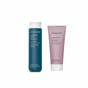 Living proof Clarifying Detox Shampoo   Restore Repair Mask, Hair Reset Duo