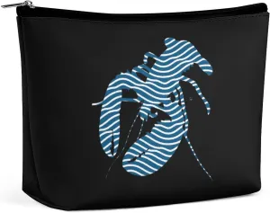 Lobster Waves Pattern Travel Makeup Bag Toiletry Bags Waterproof Portable Pouch Make Up Organizer