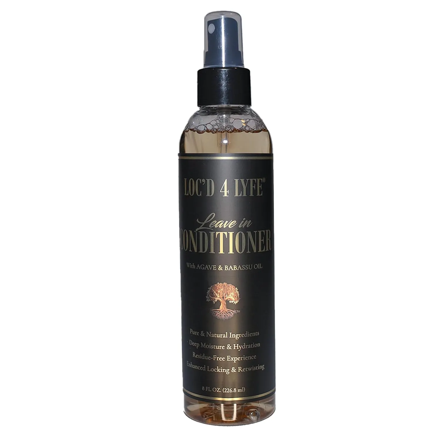 LOC'D 4 LYFE Leave-In Conditioner 8oz – Moisturizing & Shine-Enhancing Formula for Strengthening & Repairing Locs | Vegan, Cruelty-Free & No Residue for Healthy Hair