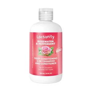 Locsanity 2-in-1 Shampoo and Conditioner for All Types of Dreadlocks and Hairstyles – Moisturizing, Nourishing, and Hydrating Shampoo and Conditioner (12 fl oz)