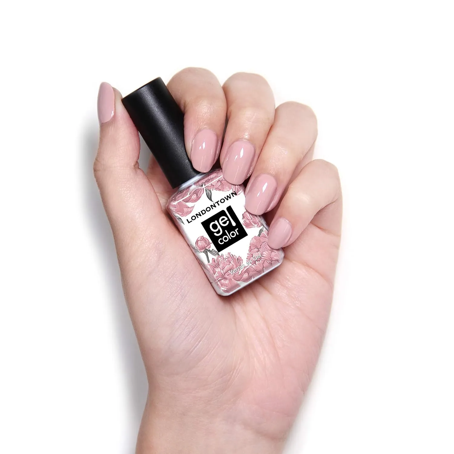 LONDONTOWN UV/LED Gel Nail Polish - Long Lasting, Chip Resistant High Shine Color - Glossy Pink Nude, Honeymoon, 12ml/.40fl oz