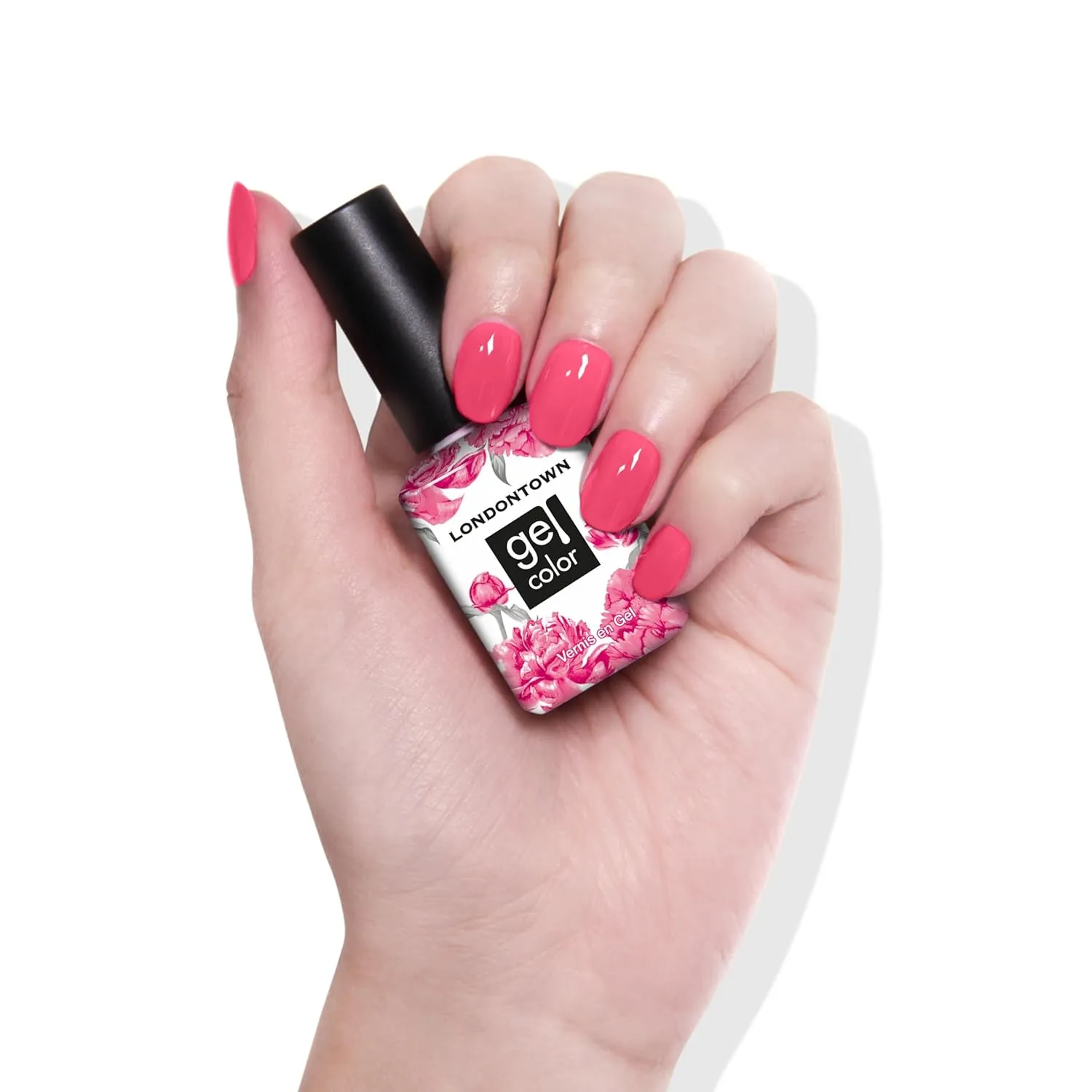 LONDONTOWN UV/LED Gel Nail Polish - Long Lasting, Chip Resistant High Shine Color - Glossy Pink Polish, 12ml/.40fl oz