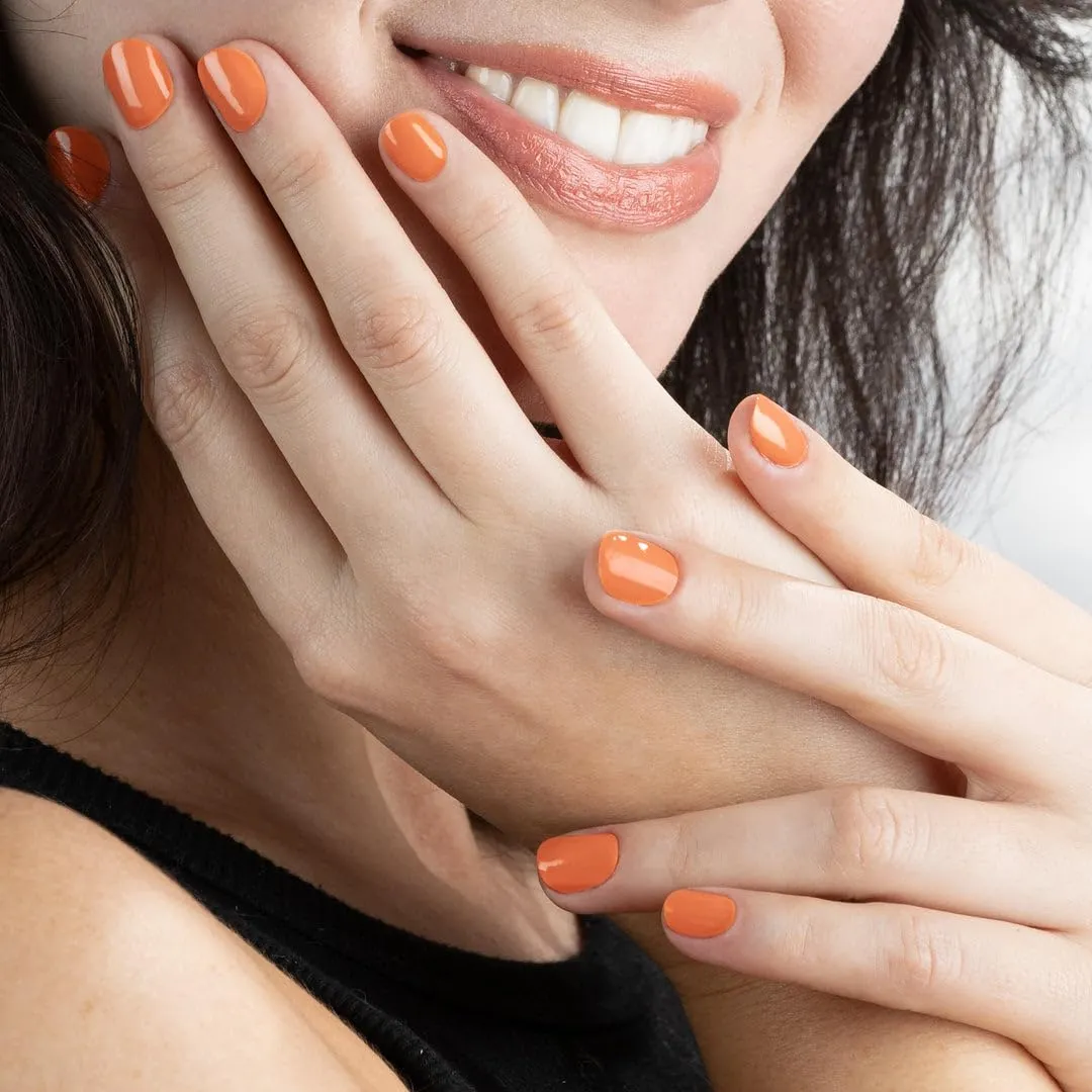 LONDONTOWN UV/LED Gel Nail Polish - Long Lasting, Chip Resistant High Shine Color - Glossy Vibrant Peach, Paloma, 12ml/.40fl oz
