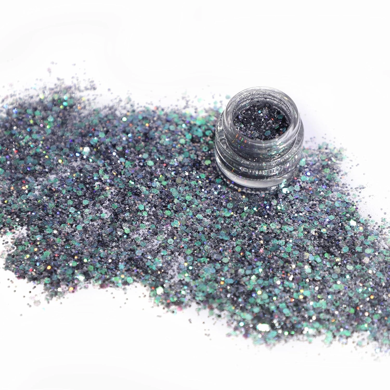 Loose Glitter Eye.shadow powder shiny Glitter | Loose Glitter Eye.shadow For Eye Makeup | Highly Pigmented Eye.shadow With Radiant Shimmer (Grey metal)