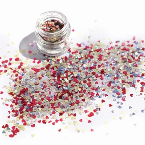 Loose Glitter Eye.shadow powder shiny Glitter | Loose Glitter Eye.shadow For Eye Makeup | Highly Pigmented Eye.shadow With Radiant Shimmer (Hearts)