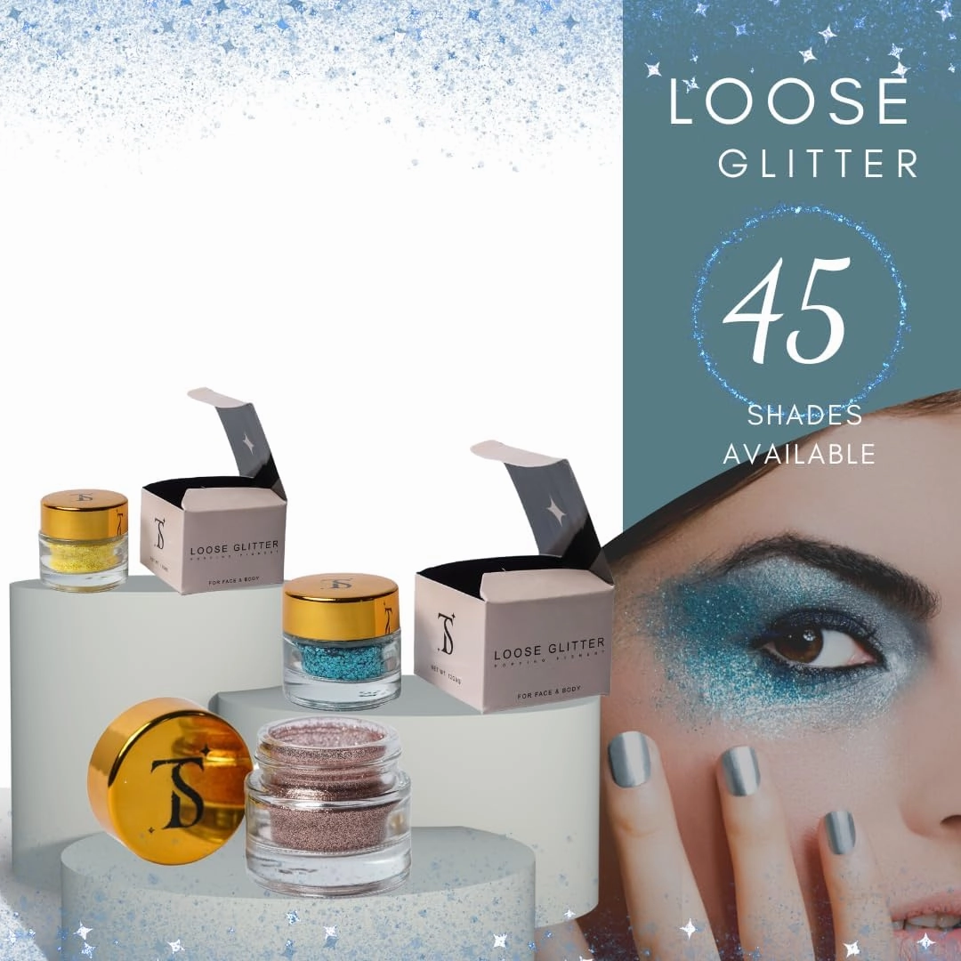 Loose Glitter Eyeshadow powder shiny Glitter | Loose Glitter Eyeshadow For Eye Makeup | Highly Pigmented Eyeshadow With Radiant Shimmer (Flame)