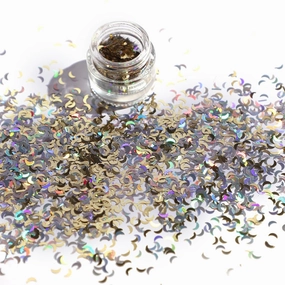 Loose Glitter Eyeshadow powder shiny Glitter | Loose Glitter Eyeshadow For Eye Makeup | Highly Pigmented Eyeshadow With Radiant Shimmer (Moon)