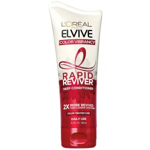 L’Oréal Paris Elvive Color Vibrancy Rapid Reviver Deep Conditioner, Repairs Damaged Color-Treated Hair, No Leave-In Time, with Damage Repairing Serum and Antioxidants, 6 oz.