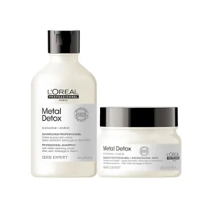 L'Oréal Professionnel Metal Detox Shampoo & Mask Set - Sulfate-Free, Prevents Damage and Prolongs Color For All Hair Types