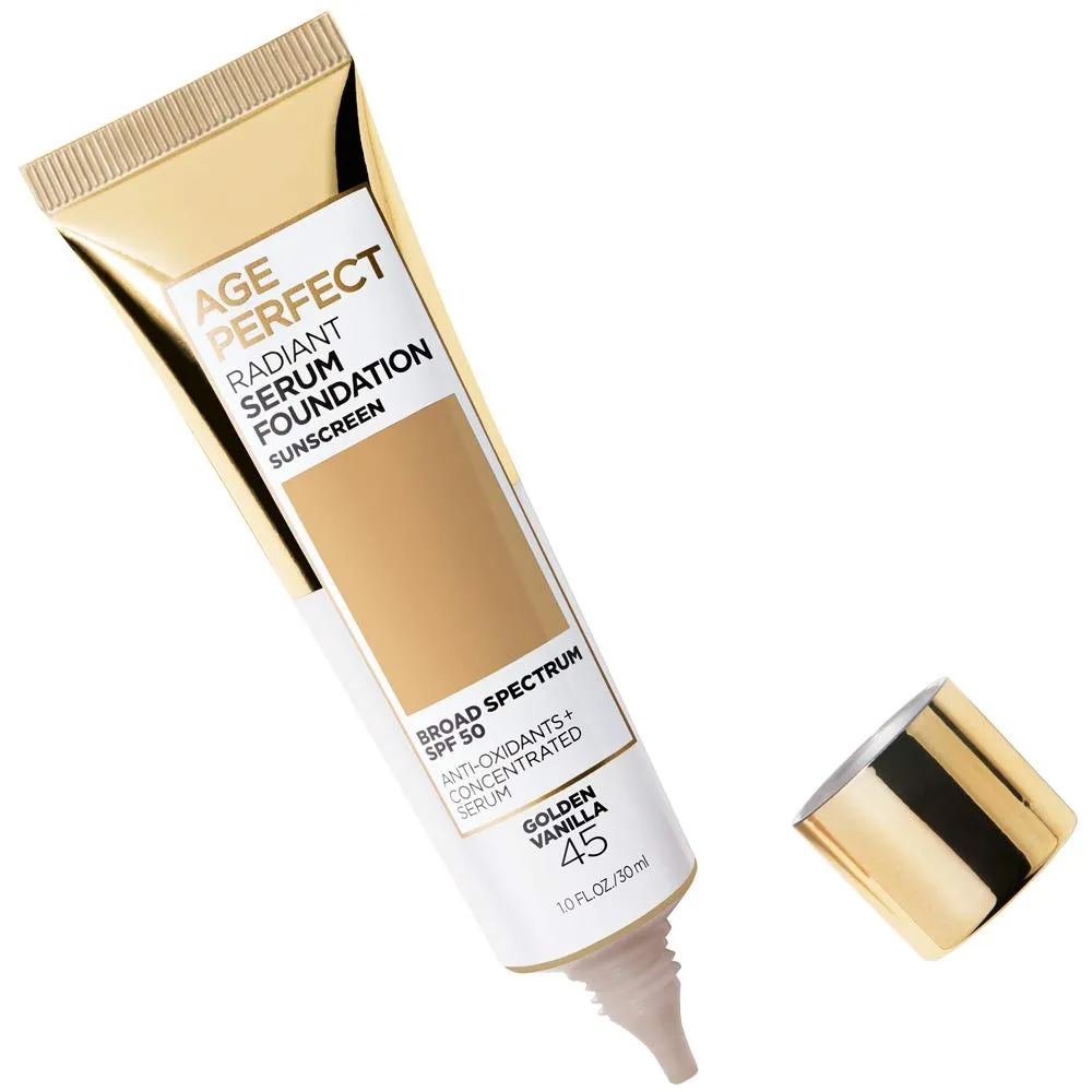 L'Oreal Paris Age Perfect Radiant Serum Foundation with SPF 50, Golden Vanilla, 1 fl. oz.