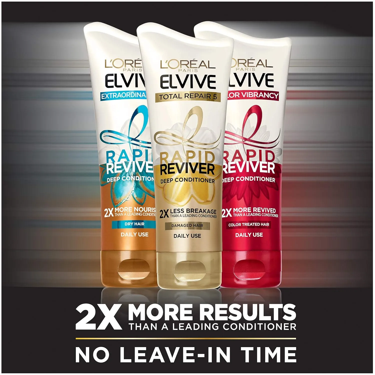 L'Oreal Paris Elvive Total Repair 5 Rapid Reviver Deep Conditioner, Repairs Damaged Hair, No Leave-In Time, Heat Protectant, with Damage Repairing Serum and Protein, 6 oz.