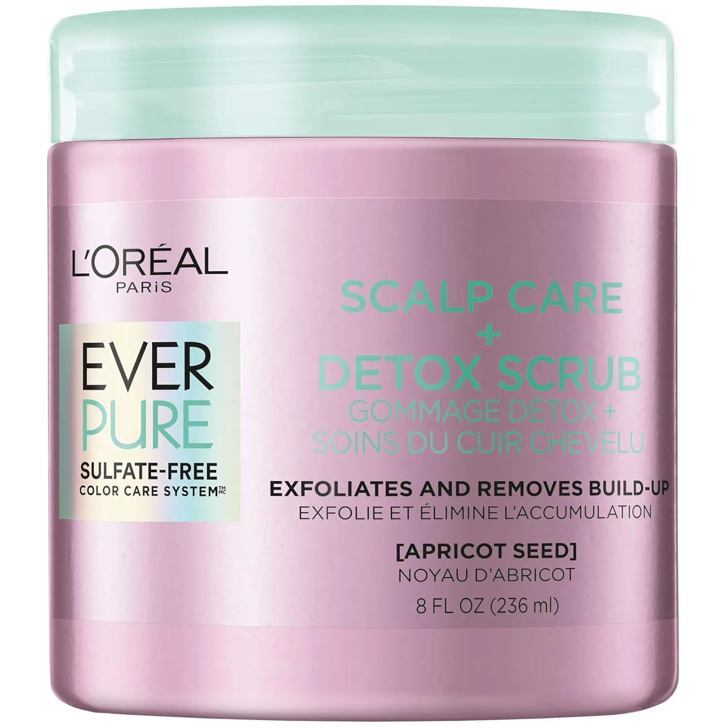 L'Oreal Paris EverPure Exfoliating Scalp Care   Detox Scrub with Apricot seed, 8 Ounce