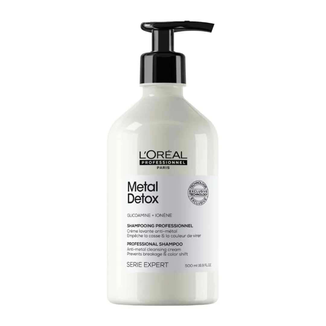 L’Oreal Professionnel Metal Detox Shampoo - Hard Water Chelating Shampoo For Damaged Hair, Removes Metal Build Up and Protects Color & Shine, Paraben & Sulfate Free