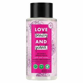 Love-Beauty   Planet Rice Water & Angelica Seed Oil Silicone-Free Curl & Waves Shampoo|| No Parabens|| No Sulfates|| Angelica Essential Oil|| 400 ml