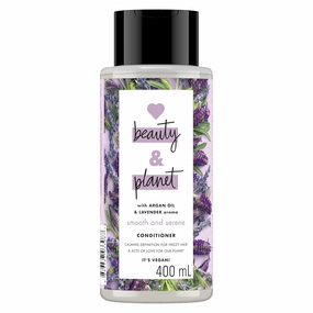 Love Beauty & Planet Argan Oil and Lavender, Smooth and Serene Conditioner, 400 ml/13.5 oz