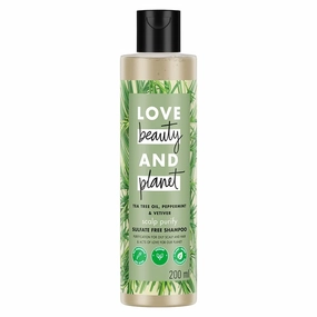 Love.Beauty & Planet Tea Tree|| Peppermint & Vetiver Sulfate Free Purifying Shampoo|| No Parabens|| No Dyes|| 200ml