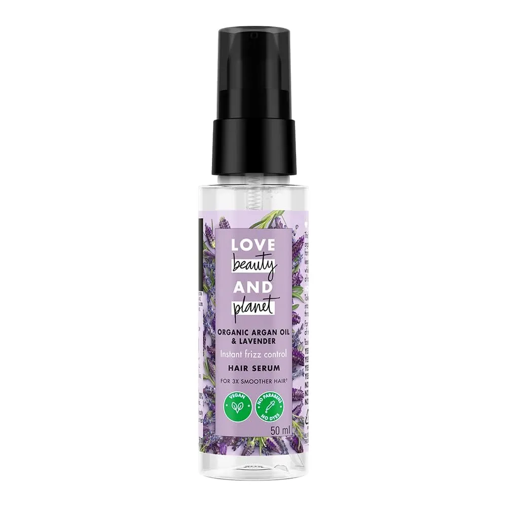 Loves Beauty & Planet Argan Oil & Lavender Hair Mask For Frizzy Hair | 50 Ml