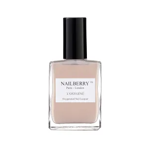 L'Oxygéné Oxygenated Nail Lacquer | Au Naturel | Light Beige & A Hint of Pink Opaque | UV Protected Long-Wear Nail Polish | 12-Free | Vegan | Certified Halal | Cruelty & Gluten Free | 15 ml